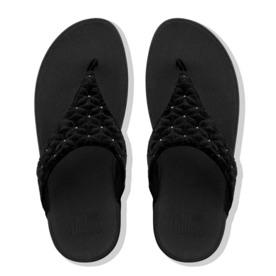 Slipper FitFlop Lulu™ Quilted Star Black