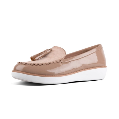 Mocassin FitFlop Paige Faux-Pony Moccasin Taupe