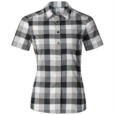 Blouse Odlo Womens Blouse Fairview Black Concrete Grey White