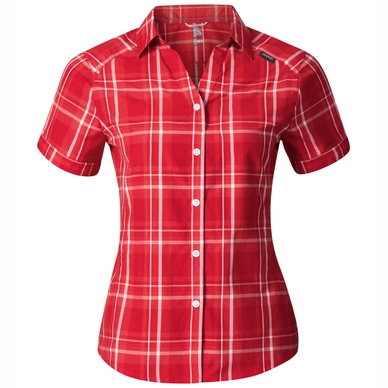 Blouse Odlo Womens Blouse Anmore Bittersweet Chinese Red White Check
