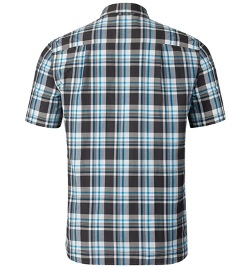Blouse Odlo Mens Anmore Odlo Mens Graphite Grey White Blue Jewel Check