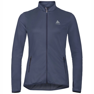 Vest Odlo Women Midlayer Full Zip Fli Diving Navy Blue Indigo Stripes