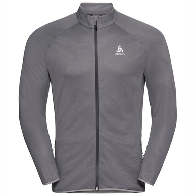 Vest Odlo Men Midlayer Full Zip Fli Odlo Graphite Grey Odlo Concrete Grey Stripes