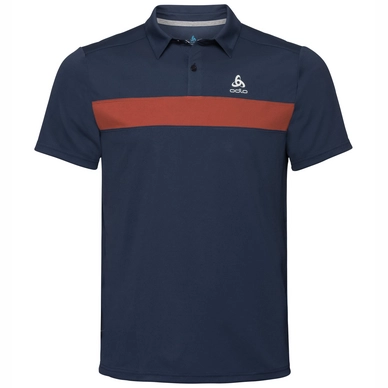 Poloshirt Odlo S/S Nikko Light Diving Navy-Chili Oil Herren