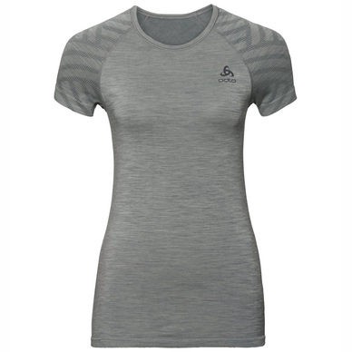 T-Shirt Odlo Women Top Crew Neck S/S Kinship Seamless Grey Melange
