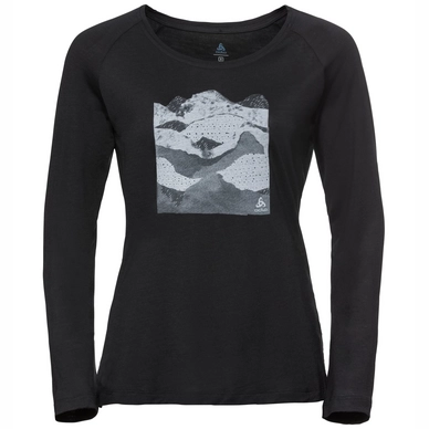 Longsleeve Odlo Top Crew Neck L/S Concord Black Collage Print SS19 Damen