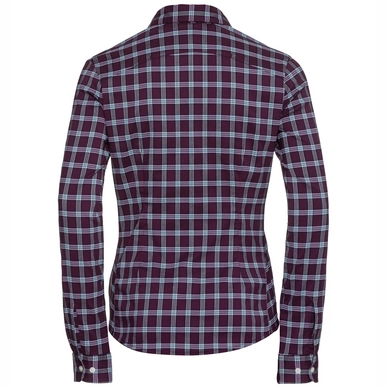 Blouse Odlo Women L/S Burnaby Pickled Beet Peacoat Check