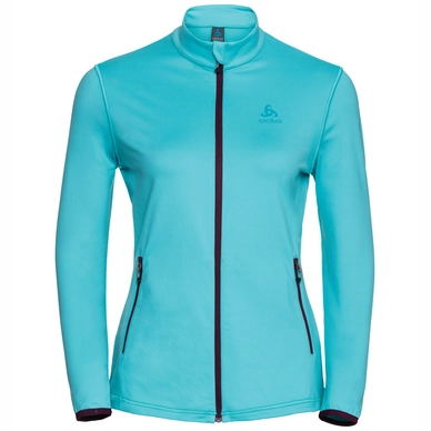 Vest Odlo Midlayer Full Zip Alagna Women Blue Radiance