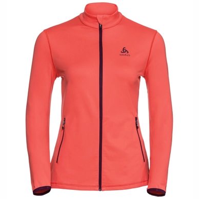 Vest Odlo Midlayer Full Zip Alagna Women Hot Coral