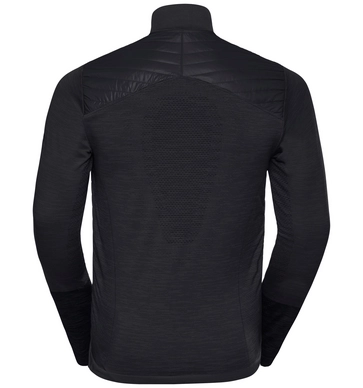 Vest Odlo Men Midlayer Full Zip Engage Black Odlo Graphite Grey