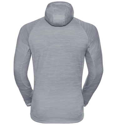 Vest Odlo Men Hoody Midlayer Full Zip Steam Grey Melange
