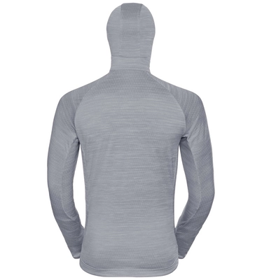 Vest Odlo Men Hoody Midlayer Full Zip Steam Grey Melange