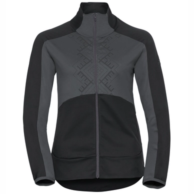 Fleecejacke  Odlo Midlayer Full Zip Skadi Light Odlo Graphite Grey Black Damen