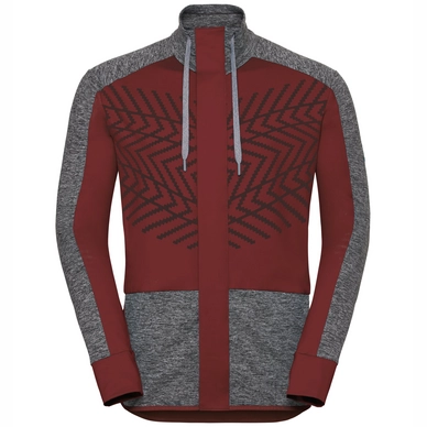 Vest Odlo Men Midlayer Full Zip Skadi Light Black Melange Syrah