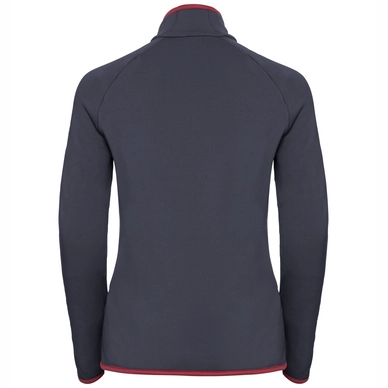 Vest Odlo Women Midlayer Full Zip Carve Warm Odyssey Gray