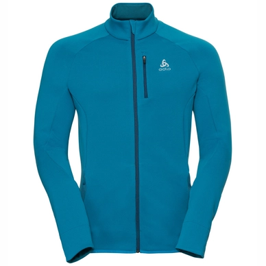Vest Odlo Men Midlayer Full Zip Carve Warm Blue Jewel