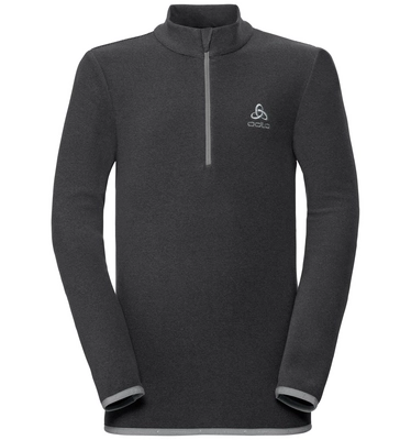 Trui Odlo Kids Midlayer 1/2 Zip Royale Shale Grey Black Stripes
