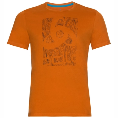 T-Shirt Odlo Top Crew Neck S/S Nikko Logo Hawaiian Sunset Placed Print FW18 Herren