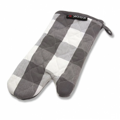 Oven Glove KOOK Checkered Grey