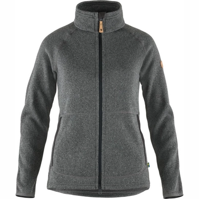 Vest Fjällräven Women Övik Fleece Zip Sweater Dark Grey