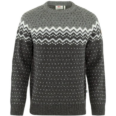 Pull Fjallraven Men Ovik Knit Sweater Dark Grey-Grey