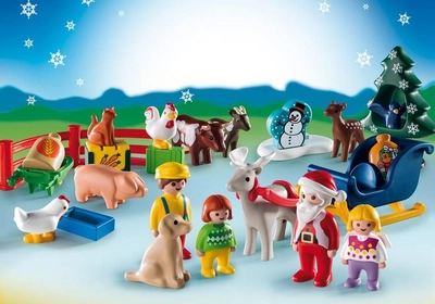 Playmobil 1.2.3 Adventskalender Kerst Op De Boerderij