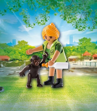Playmobil Dierenverzorger Met Baby Gorilla