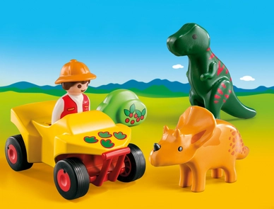 Playmobil 1.2.3 Dino-Onderzoeker Met Quad