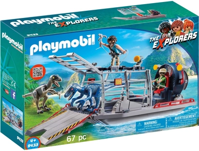 Playmobil Luchtkussenboot Met Dinokooi