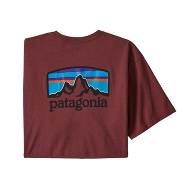 Tee Shirt Patagonia Mens Fitz Roy Horizons Responsibili-Tee Oxide Red