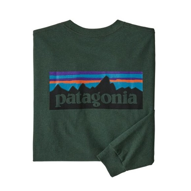Longsleeve Patagonia Mens P-6 Logo Responsibili-Tee Alder Green