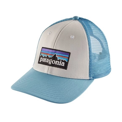 Casquette Patagonia P-6 Logo LoPro Trucker Hat White w/Break Up Blue