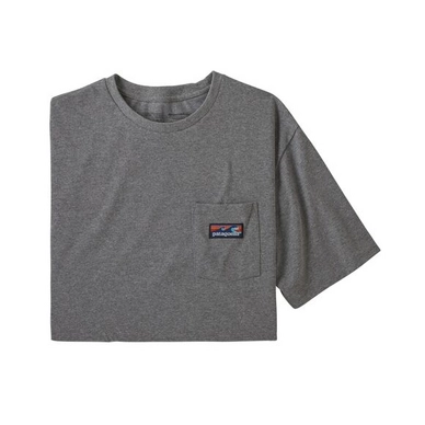 T-shirt Patagonia Homme Boardshort Label Pocket Responsibili Tee Gravel Heather