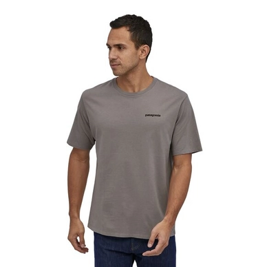 T-Shirt Patagonia Hommes P6 Logo Organic T-Shirt Gris Plume