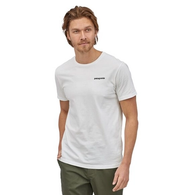 T-Shirt Patagonia Hommes P6 Logo Organic T-Shirt Blanc