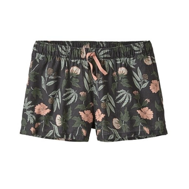 Shorts Patagonia Women Island Hemp Baggies Shorts Fiber Flora Multi Big Ink Black