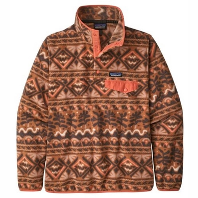 Pull Patagonia Women LW Synch Snap T P/O Mangrove Henna Brown