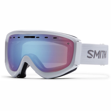 Masque de Ski Smith Prophecy OTG White Frame Blue Sensor Mirror