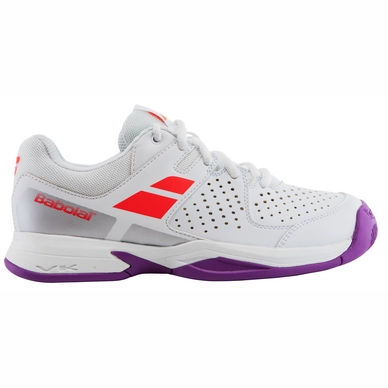 Chaussures de Tennis Babolat Pulsion All Court Junior White Fluo Red