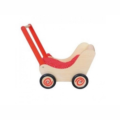 Poppenwagen Simply Hout Rood