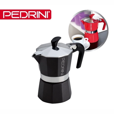 Percolator Pedrini Espresso 3-kops Antraciet