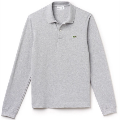 Polo Shirt Lacoste Long Sleeve Slim Fit Sliver Chine