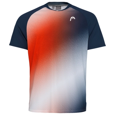 Tennisshirt HEAD Performance Print Tangerine Herren
