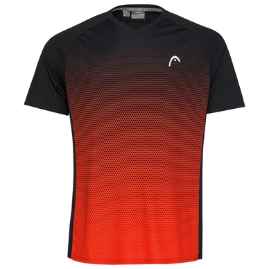 Tennisshirt HEAD Topspin Black Print Vision Herren