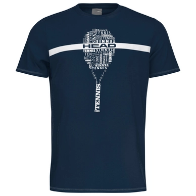 Tennisshirt HEAD Typo Dark Blue Herren
