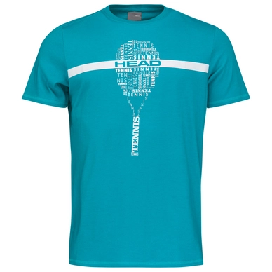Tennisshirt HEAD Typo Petrol Herren