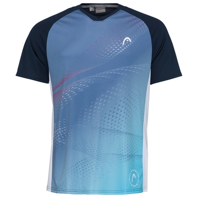 Tennisshirt HEAD Play Tech Dark Blue Print Herren