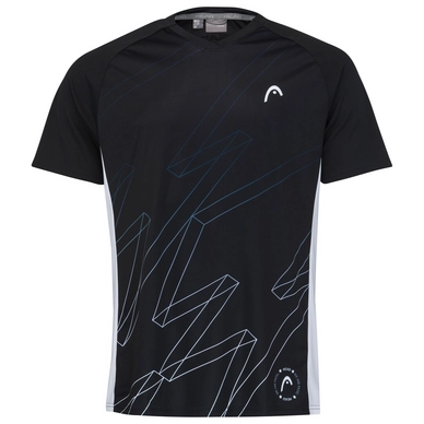 Tennisshirt HEAD Play Tech Print Black Herren