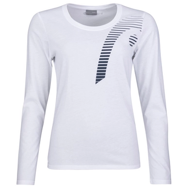 Tennisshirt HEAD Club 21 Linda L/S White Damen