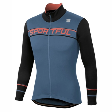 Fietsshirt Sportful Men Giro Thermal Jersey Blue Stellar Black